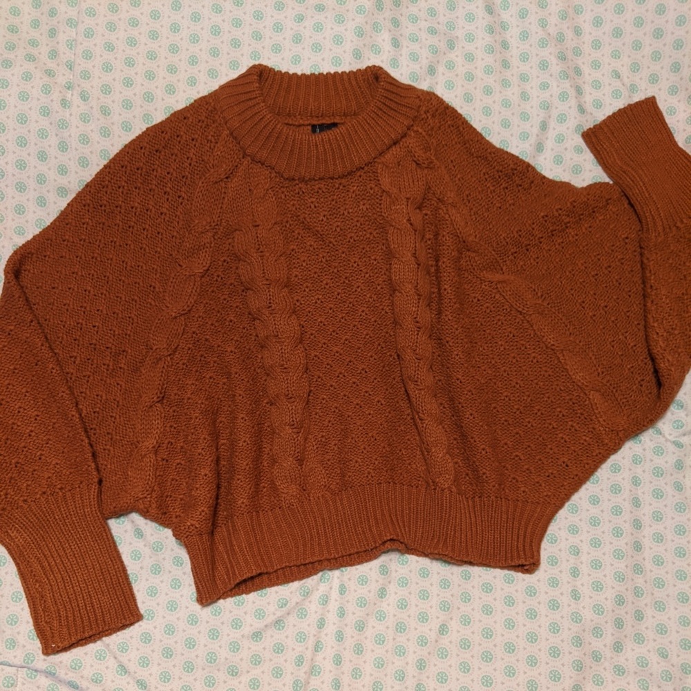 Moon and Madison Wide Cropped Sweater